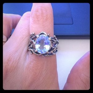 🌷Isarel Silver Light Swiss Blue Topaz Ring🌷